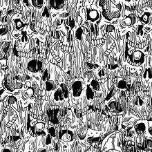 Cargar imagen en el visor de la galería, Sourpuss Melting Skulls Bathmat