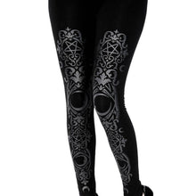 Cargar imagen en el visor de la galería, Black gothic Baroque Leggings