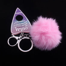 Cargar imagen en el visor de la galería, Ouija Acrylic Keychain with Pom Pom