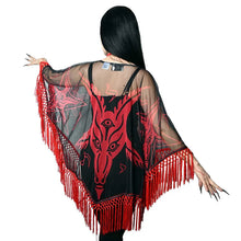 Cargar imagen en el visor de la galería, Satanic Goat Head Mesh Cape