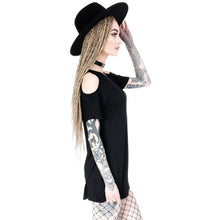 Cargar imagen en el visor de la galería, Crescent Moon Mesh Tunic Dress