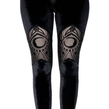 Cargar imagen en el visor de la galería, Velvet Mesh Leggings Cathedral
