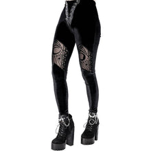 Cargar imagen en el visor de la galería, Velvet Mesh Leggings Cathedral