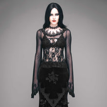 Cargar imagen en el visor de la galería, ETT052 Sexy Black Lace T-Shirt