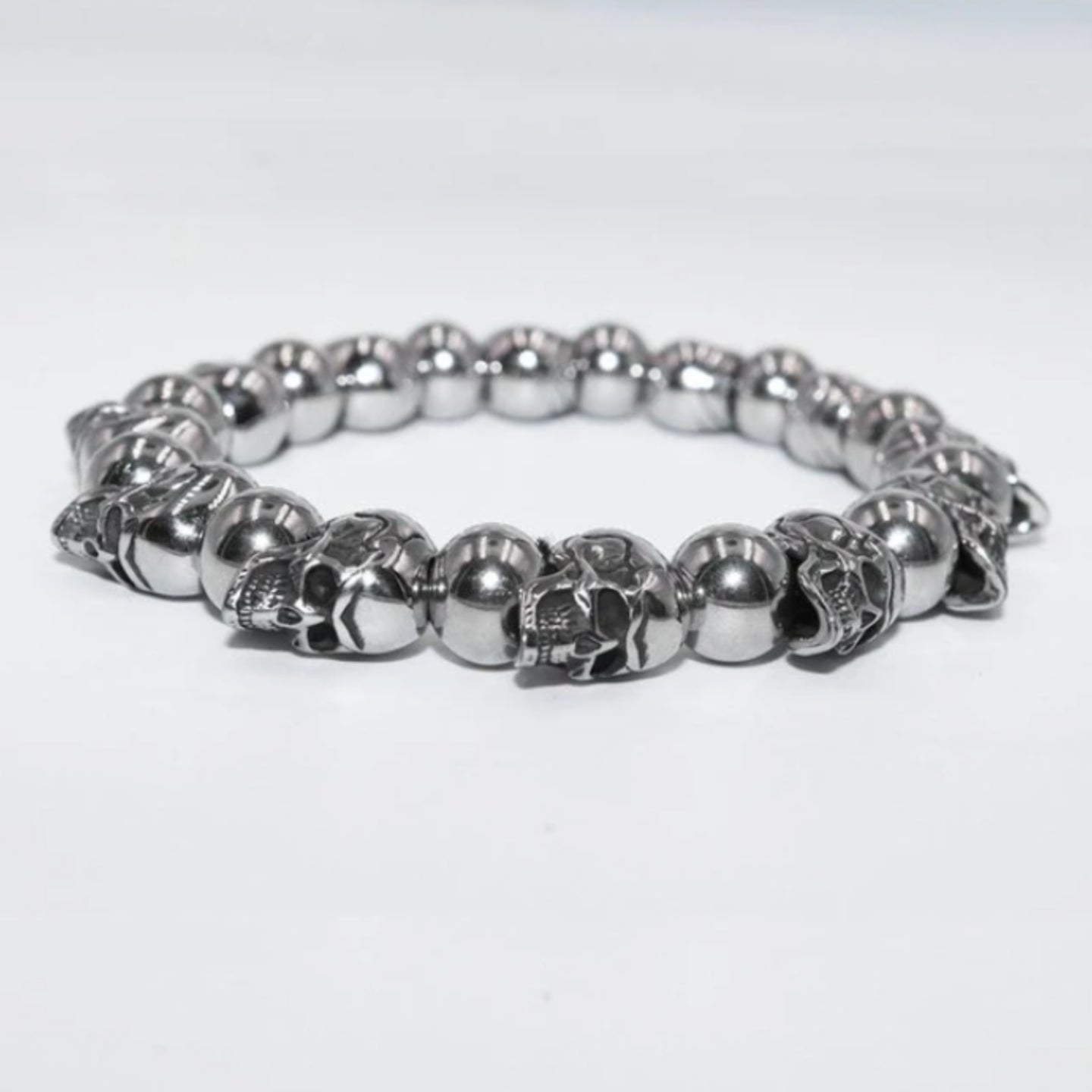 Steel Skull Bracelet