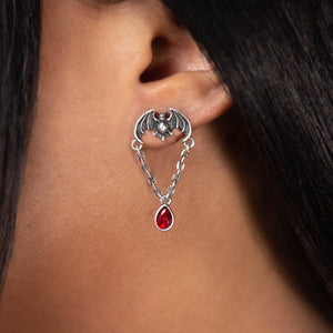 Vamp Bat Earrings [RED]