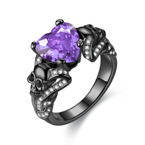 Romantic Skull Heart Ring