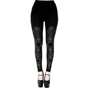 Black gothic Baroque Leggings