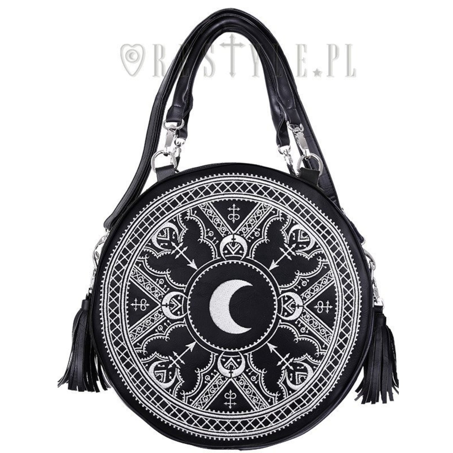 Henna White Round Bag