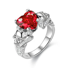 Cargar imagen en el visor de la galería, Romantic Skull Heart Ring
