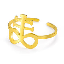 Cargar imagen en el visor de la galería, Satanic Cross Ring
