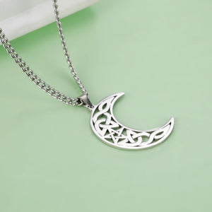 Silver Celtic Moon Necklace