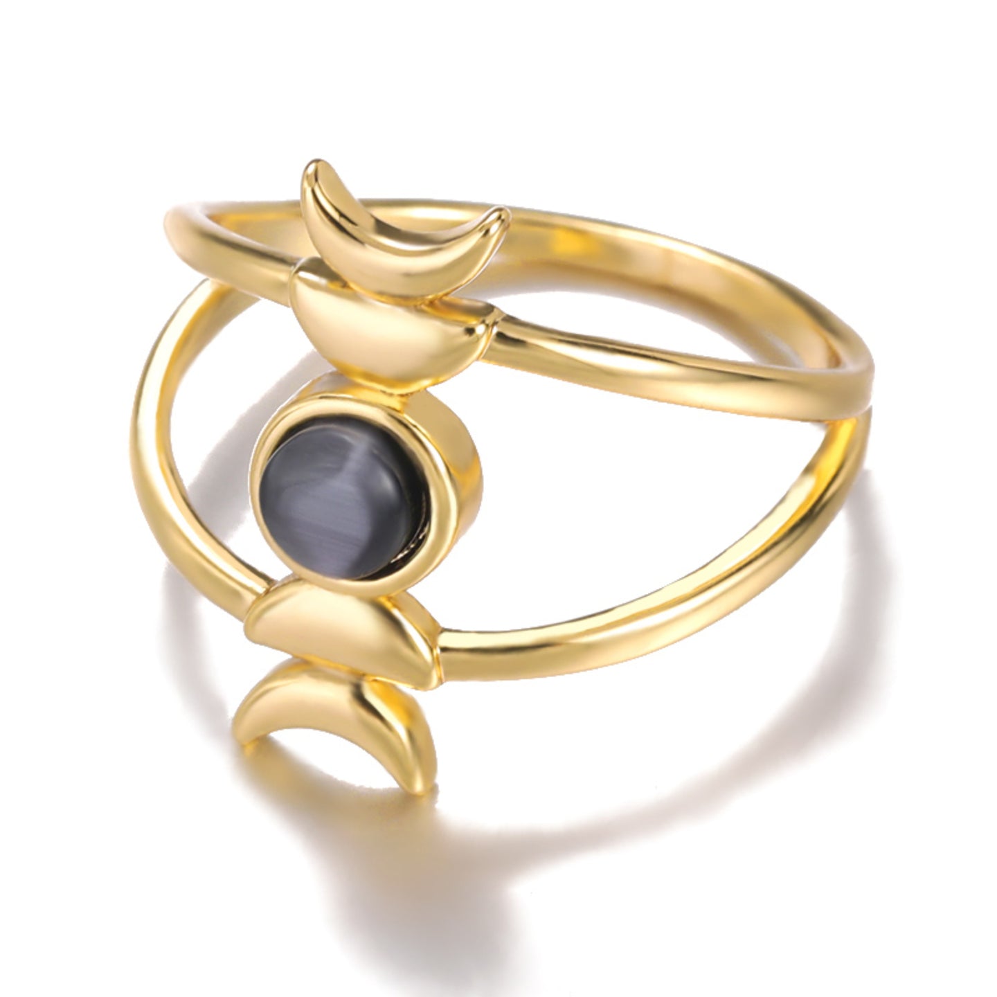 Double Moon Phase Ring