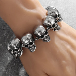 Steel Skull Bracelet