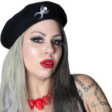 Cargar imagen en el visor de la galería, Web Black Beret Hat
