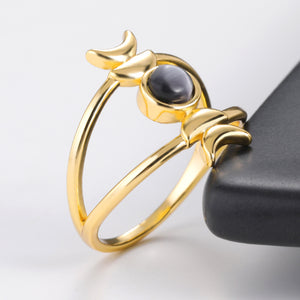 Double Moon Phase Ring