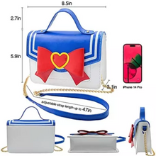 Cargar imagen en el visor de la galería, Sailor Moon Crossbody Blue Bag
