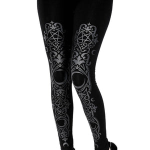 Black gothic Baroque Leggings