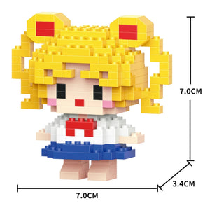 Sailor Moon Figure with Building Blocks