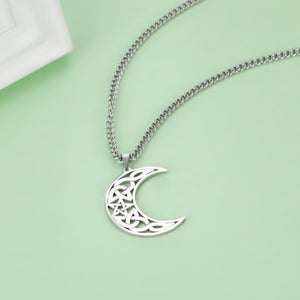 Silver Celtic Moon Necklace