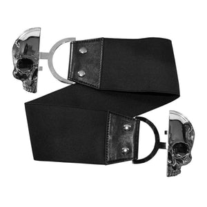 Elastic Waist Belt Skull Black