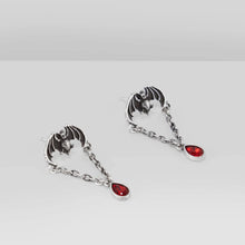 Cargar imagen en el visor de la galería, Vamp Bat Earrings [RED]
