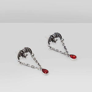 Vamp Bat Earrings [RED]