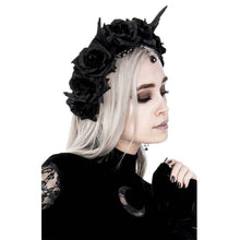 Cargar imagen en el visor de la galería, Gothic Wreath, Roses &amp; Beads Headpiece
