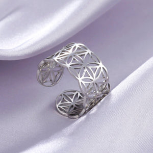 Viking Flower of Life Ring