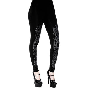 Black gothic Baroque Leggings