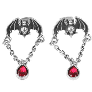 Vamp Bat Earrings [RED]