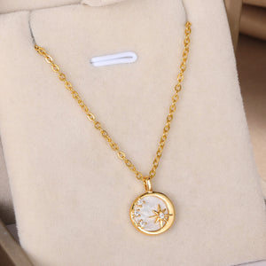 Shell Sun & Moon Necklace