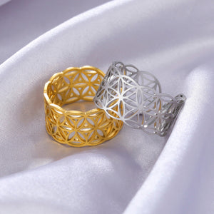 Viking Flower of Life Ring