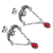 Cargar imagen en el visor de la galería, Vamp Bat Earrings [RED]
