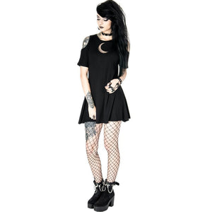 Crescent Moon Mesh Tunic Dress