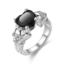 Cargar imagen en el visor de la galería, Romantic Skull Heart Ring
