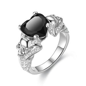 Romantic Skull Heart Ring