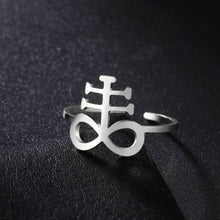 Cargar imagen en el visor de la galería, Satanic Cross Ring
