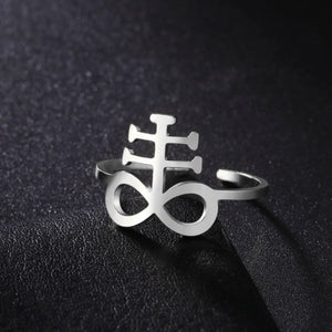 Satanic Cross Ring