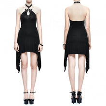 Cargar imagen en el visor de la galería, SKT053 Black Halter Butterfly Dress
