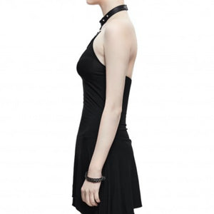 SKT053 Black Halter Butterfly Dress