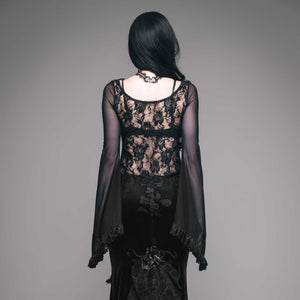 ETT052 Sexy Black Lace T-Shirt