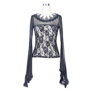 ETT052 Sexy Black Lace T-Shirt