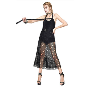 SKT079 Punk Halter Dress