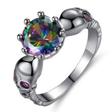 Cargar imagen en el visor de la galería, Simple Skully Blue Ring
