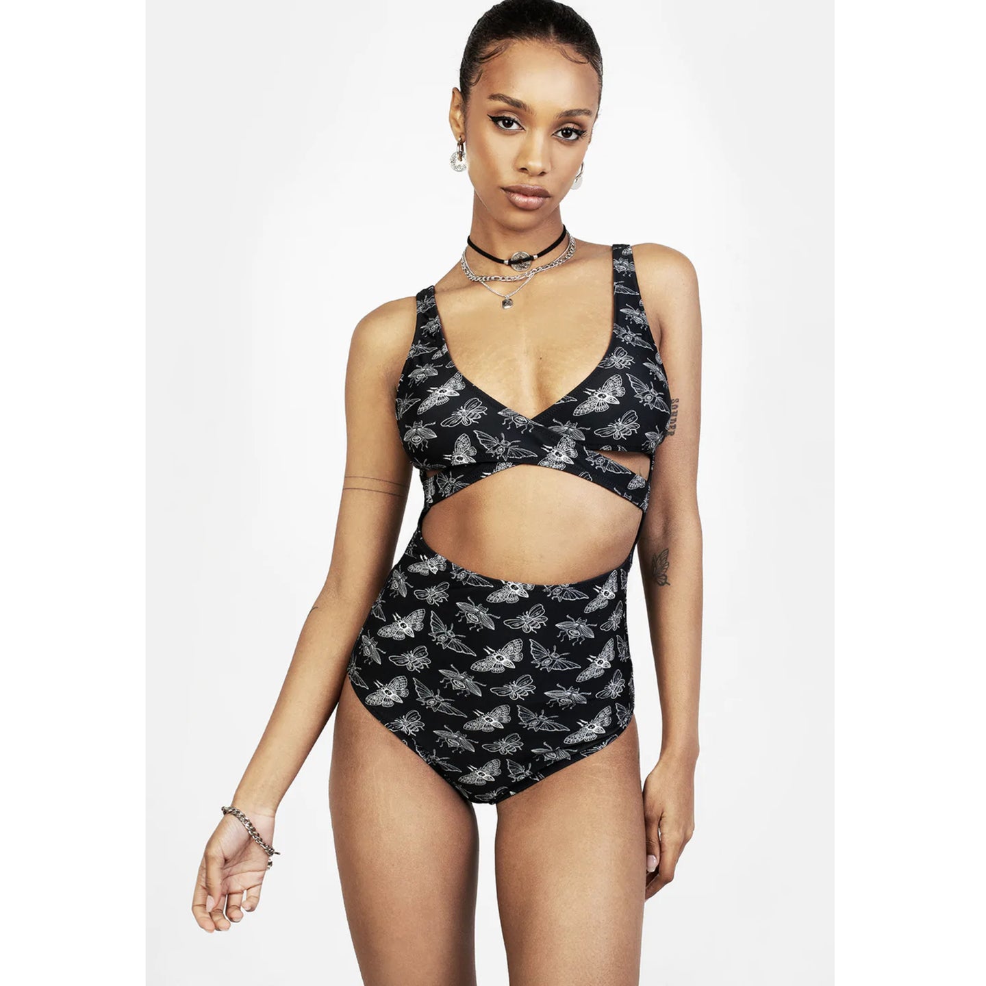 Mortmoth Cut-Out Swimsuit