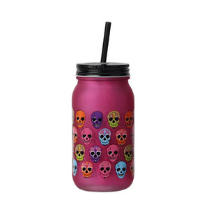 Dia de Muertos Maison Jar Pink