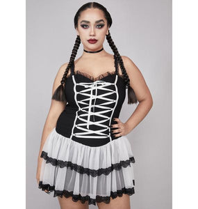 WIDOW - Plus Ivory Bring Me To Life Corset Dress