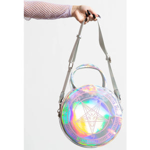 Baby Baphomet Handbag [HOLOGRAPHIC PINK/WHITE]