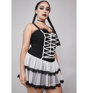 WIDOW - Plus Ivory Bring Me To Life Corset Dress